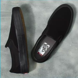 Vans Slip On Pro Ultracush Blackout Suede/Canvas Skate Shoes